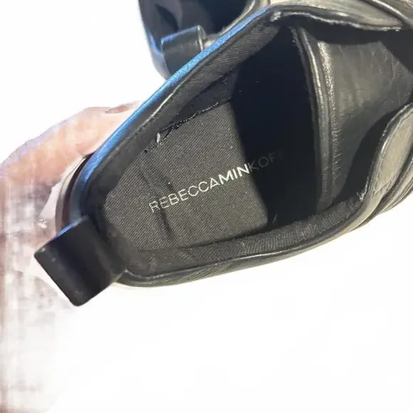 Rebecca Minkoff‎ Nicole Leather Knotted Platform Sneakers Black Women's Size 6 - Picture 4 of 9